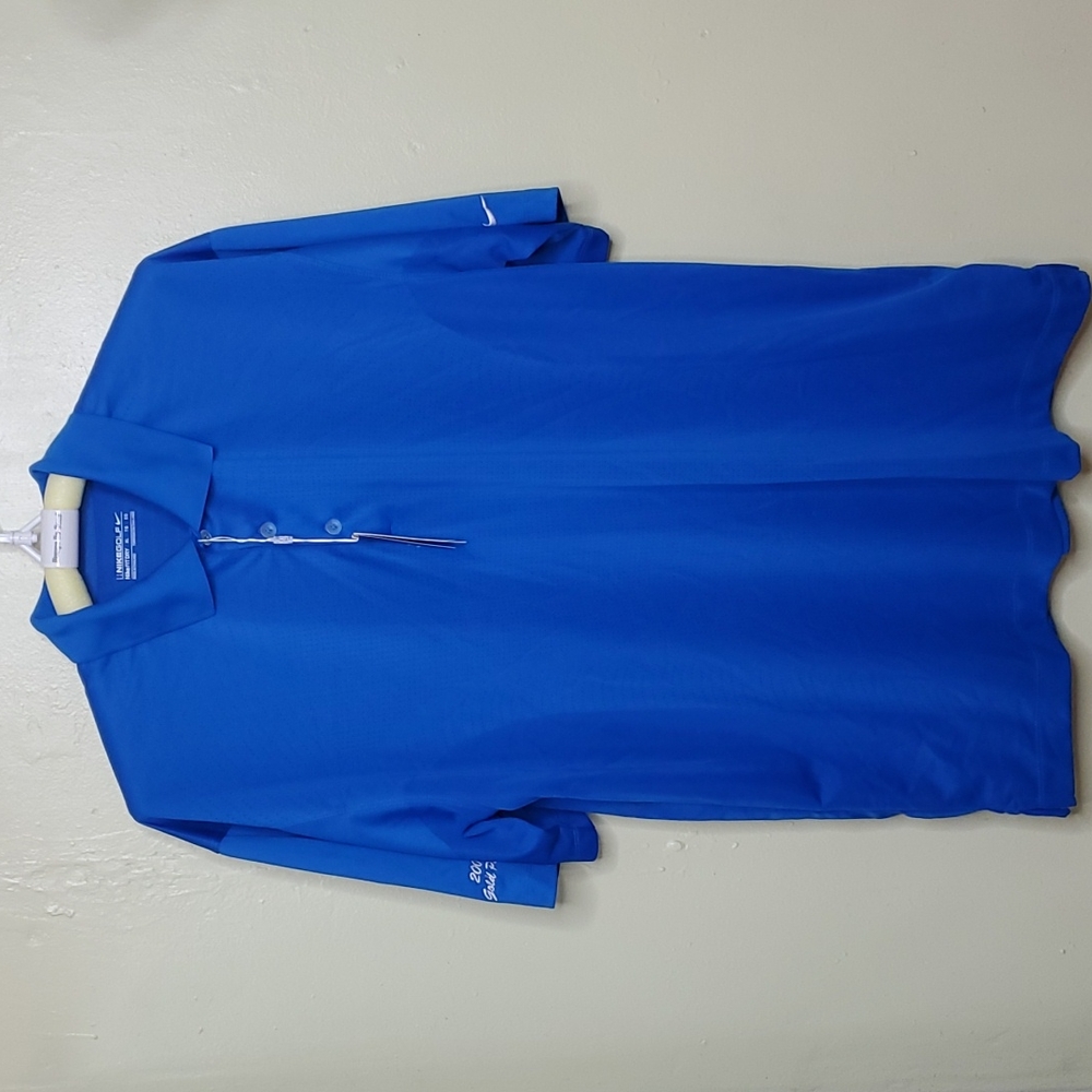 Nike Dry Fit Mens Extra Large Polo Shirt Blue 2008 Gold Putter NWT